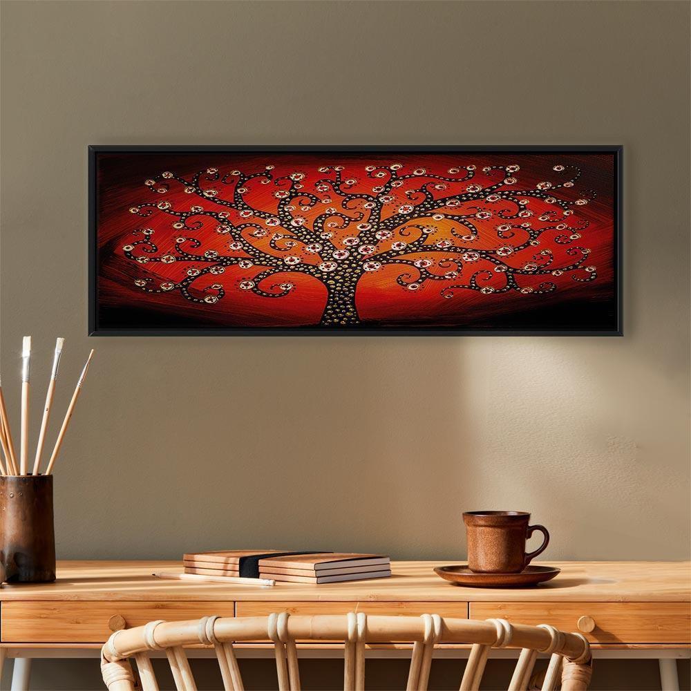 Leinwandbild - Fiery Tree (1 Part) Narrow
