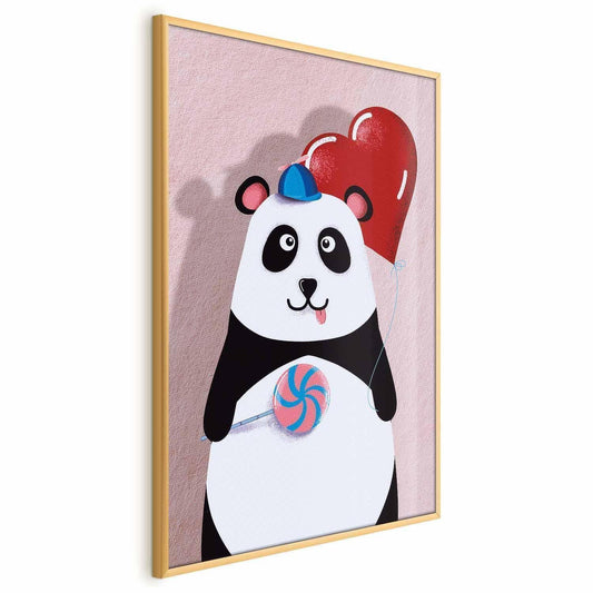 Poster - Panda with a Balloon Artgeist