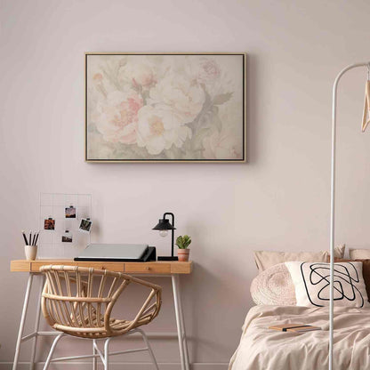 Leinwandbild - Peonies in the mist