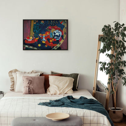 Leinwandbild - Henri Matisse – Still Life with Fruit and Bronze Statuette