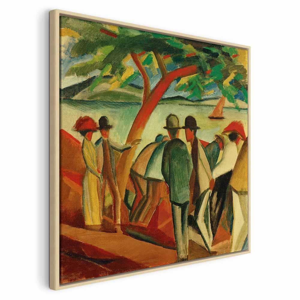 Leinwandbild - August Macke – Spaziergänger am See