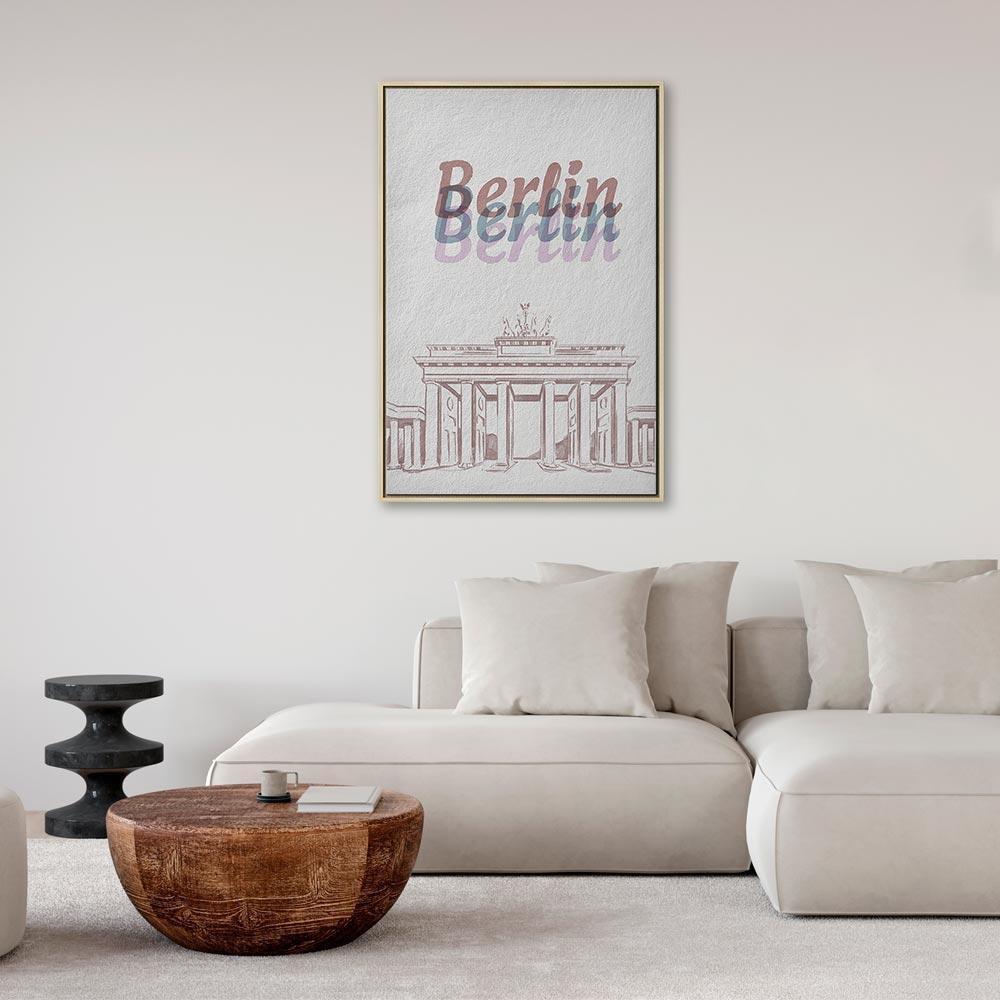 Leinwandbild - Berlin in Watercolours (1 Part) Vertical