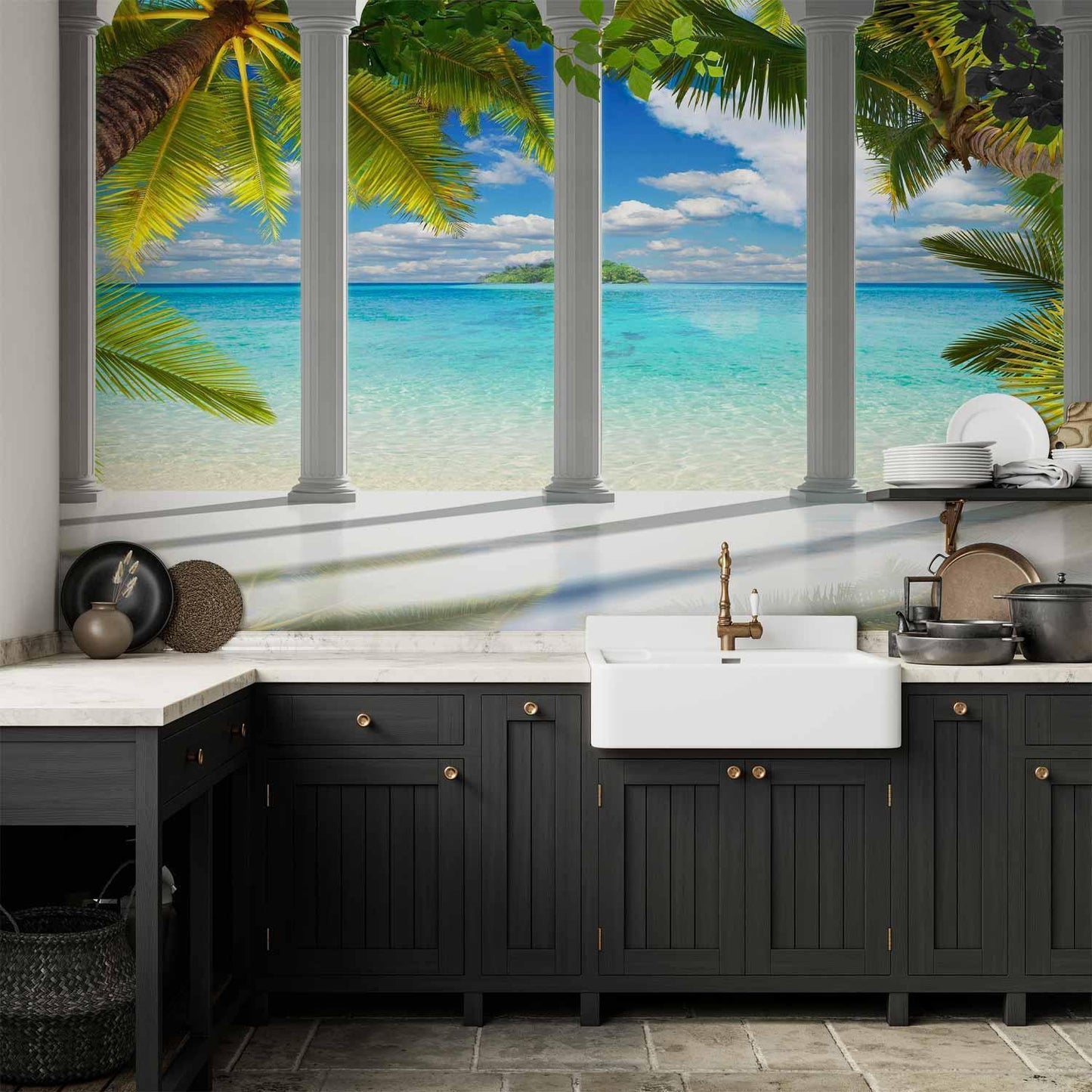 Fototapete - Sea behind Columns