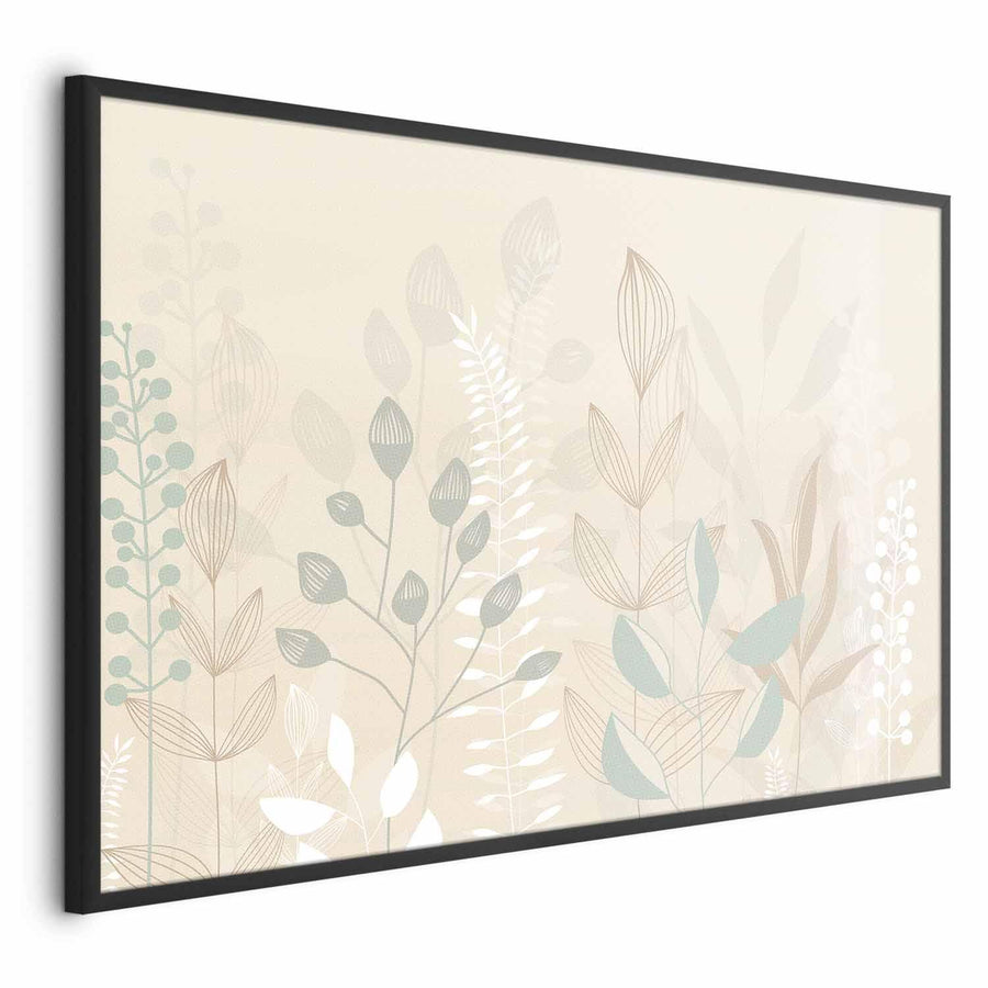 Poster - Pastel-Beige Meadow Artgeist