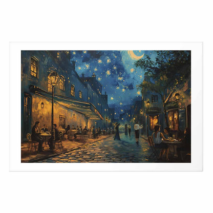 Poster - Paris street – a painting inspired by Vincent van Gogh's style