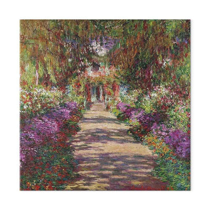 Leinwandbild - Claude Monet – A Pathway in Monet's Garden