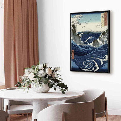 Leinwandbild - Utagawa Hiroshige – View of the Naruto whirlpools at Awa