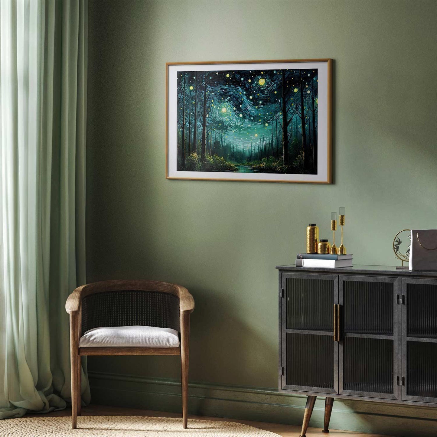 Poster - Starry night - a contemporary version of Van Gogh's night sky