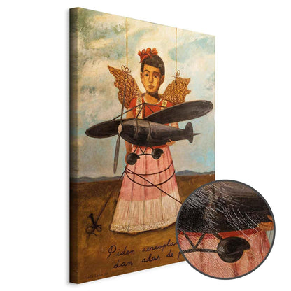 Leinwandbild - Frida Kahlo – They Asked for Planes and Got Straw Wings