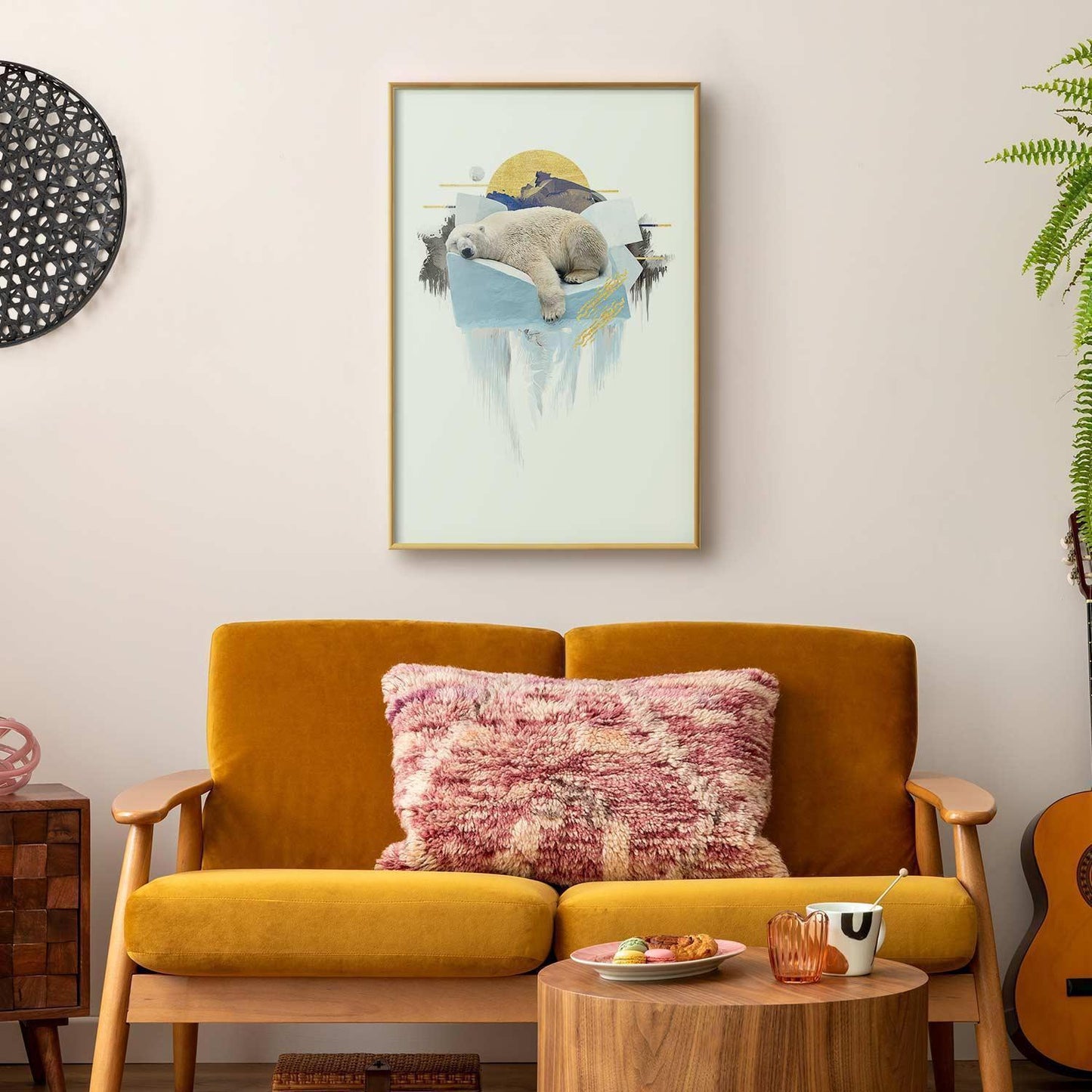 Poster Eisbär – Skandinavisches Tierposter in sanften Tönen