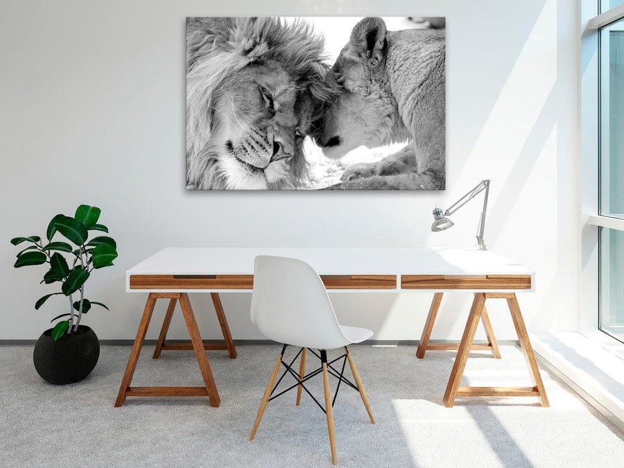 Leinwandbild - Lion's Love Artgeist