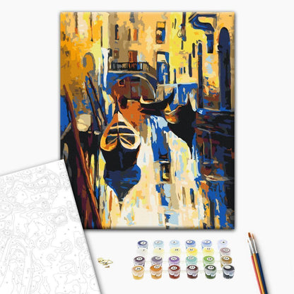 Malen nach Zahlen - Venice (Gondolas)