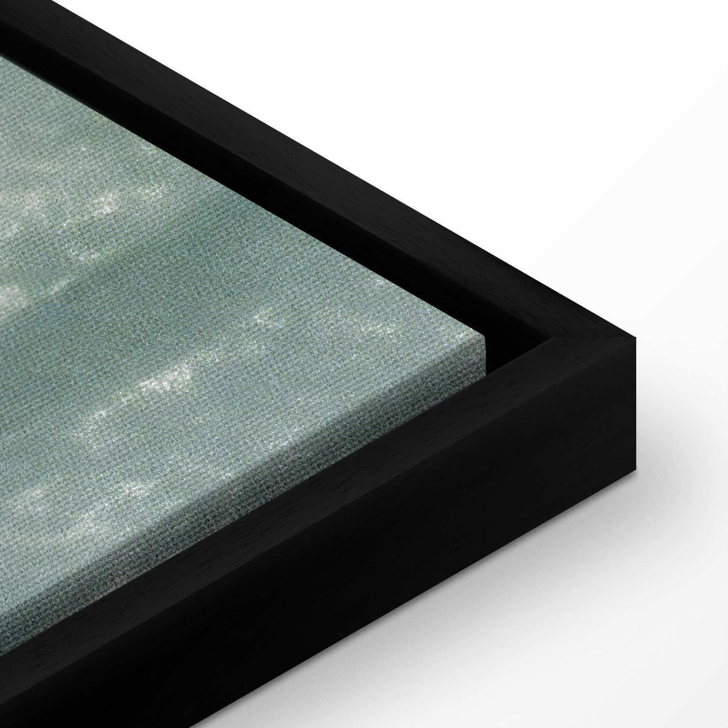 Leinwandbild - Retro Landscape Grove Trees and Pond in Patinated Shades of Green