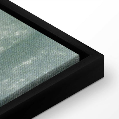 Leinwandbild - Retro Landscape Grove Trees and Pond in Patinated Shades of Green