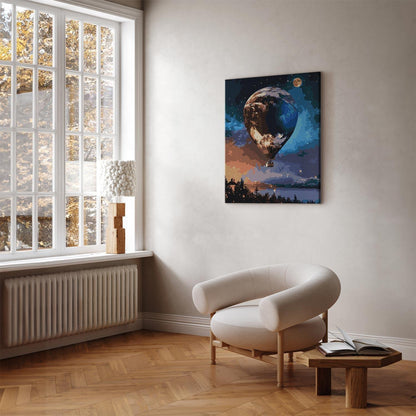 Malen nach Zahlen - Flight in an extraordinary balloon