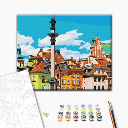 Malen nach Zahlen - Castle Square in Warsaw