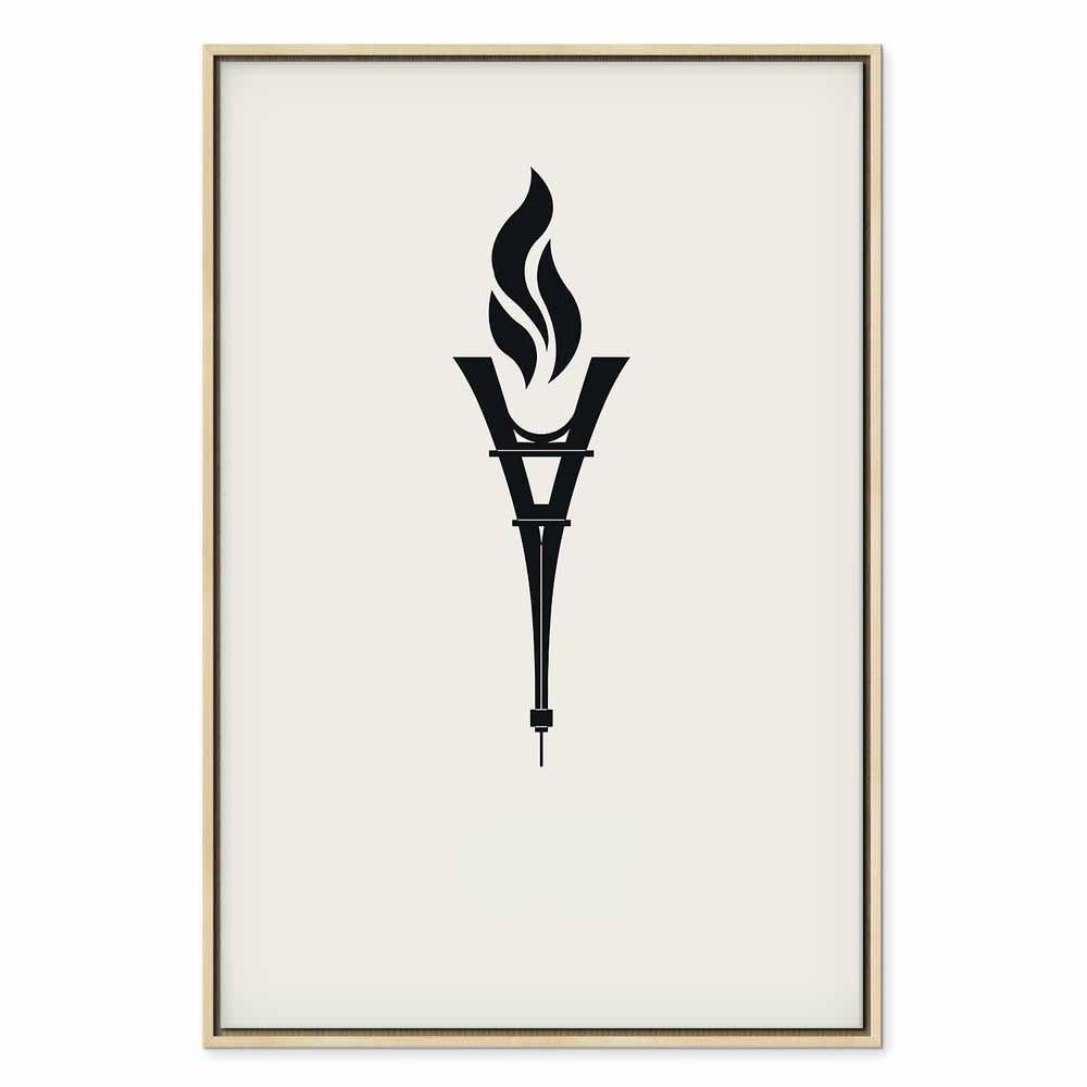 Leinwandbild - Torch Shaped Like an Inverted Eiffel Tower