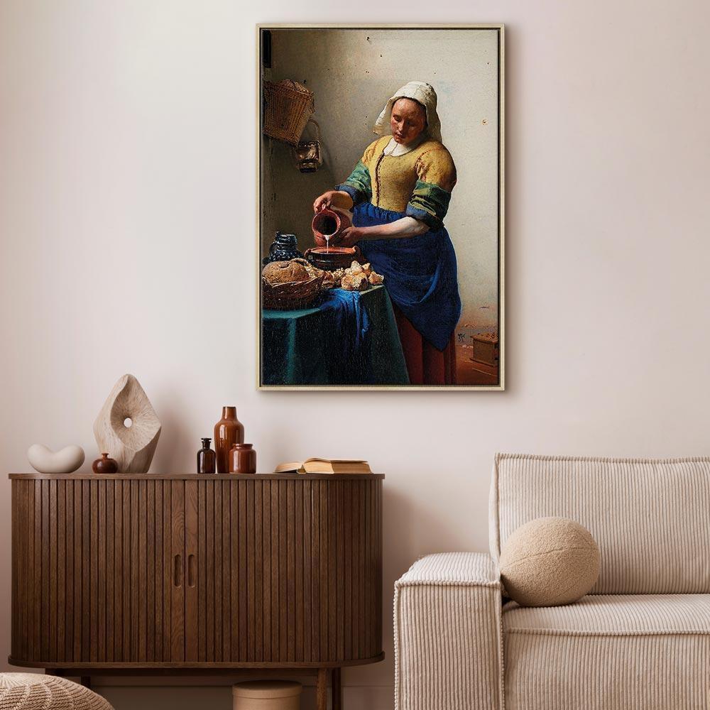 Leinwandbild - Jan Vermeer – The Milkmaid