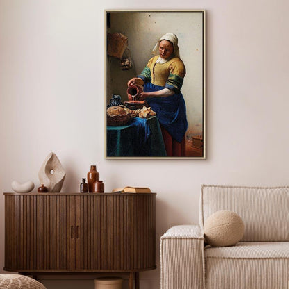 Leinwandbild - Jan Vermeer – The Milkmaid