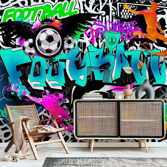 Fototapete Sports Graffiti – Farbenfrohe Street-Art für Sportfans