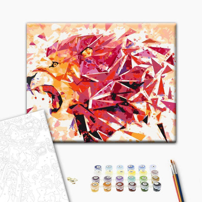 Malen nach Zahlen - Abstract Lion