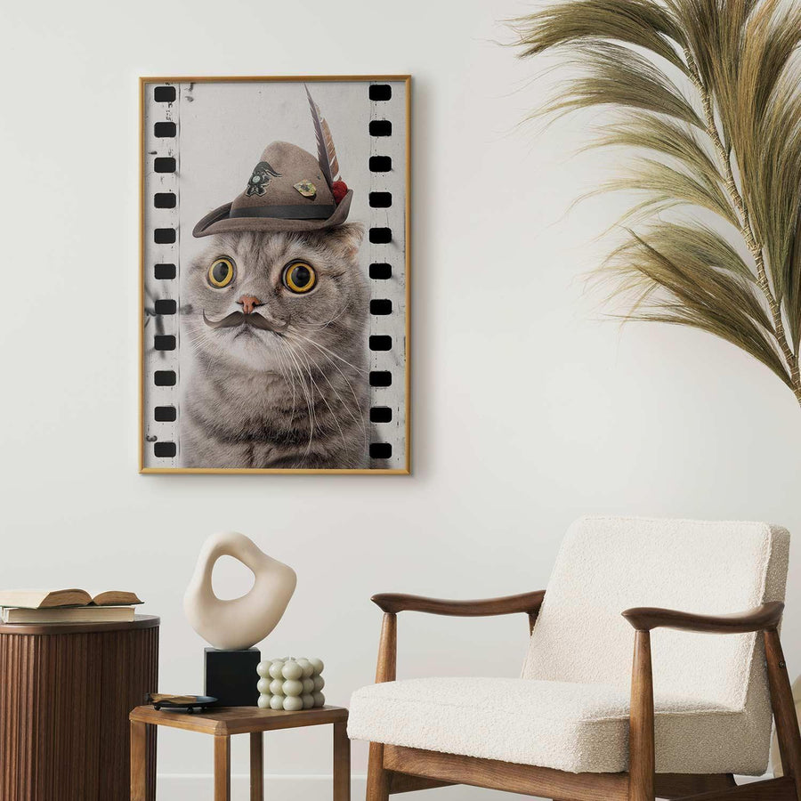 Poster - Cat in a Hat Artgeist