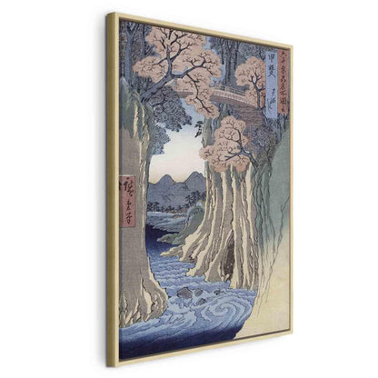 Leinwandbild - Utagawa Hiroshige – The monkey bridge in the Kai province