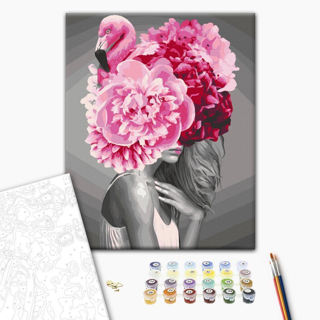 Malen nach Zahlen - Flamingo Girl