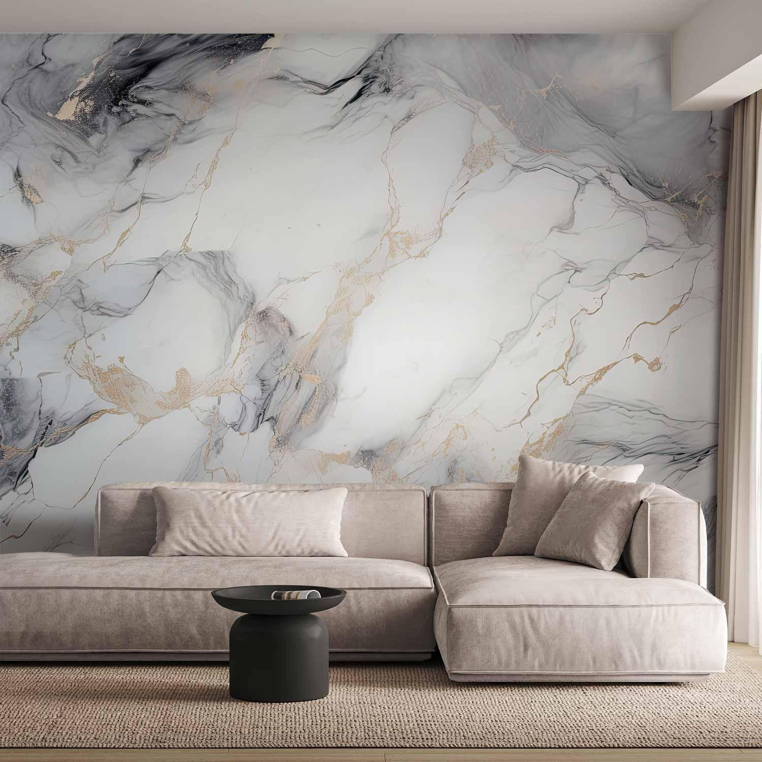 Fototapete - Elegant Marble - Stone Structures in Neutral Colours Artgeist