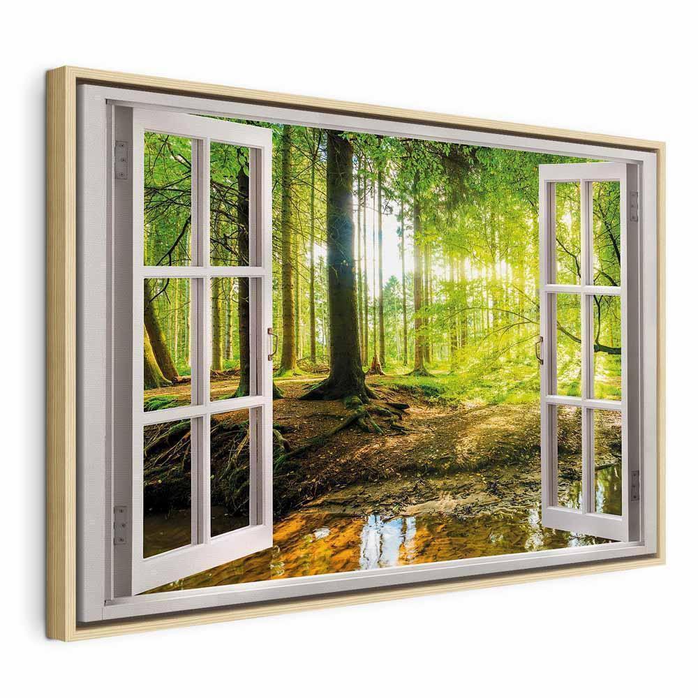 Leinwandbild - Window: View on Forest