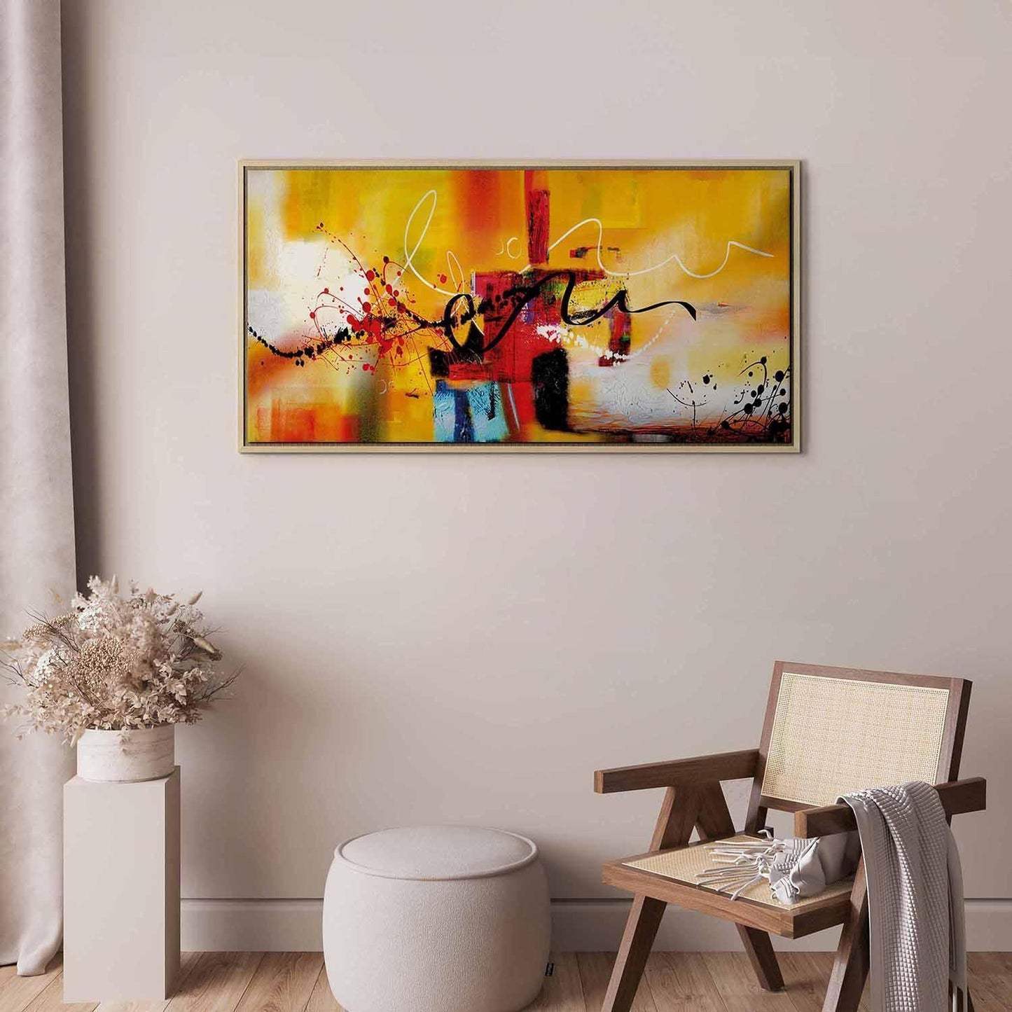 Leinwandbild - Street Melodies (1 Part) Orange Wide