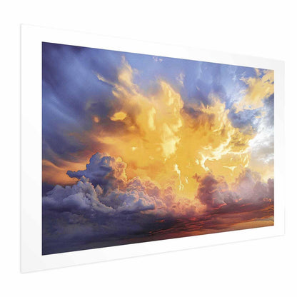 Poster - Beautiful Sunset - clouds in warm shades