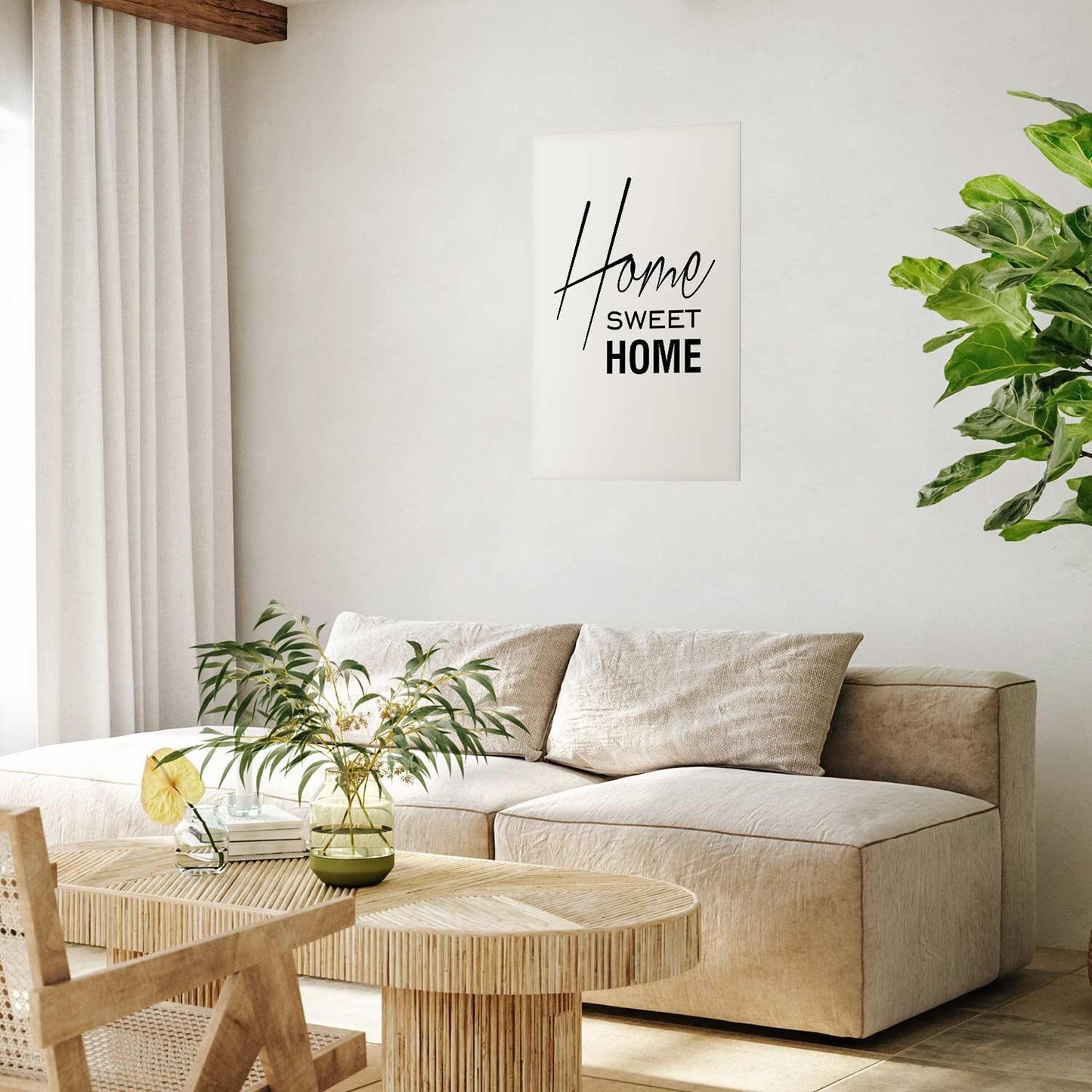 Poster - Black and White: Home Sweet Home Artgeist