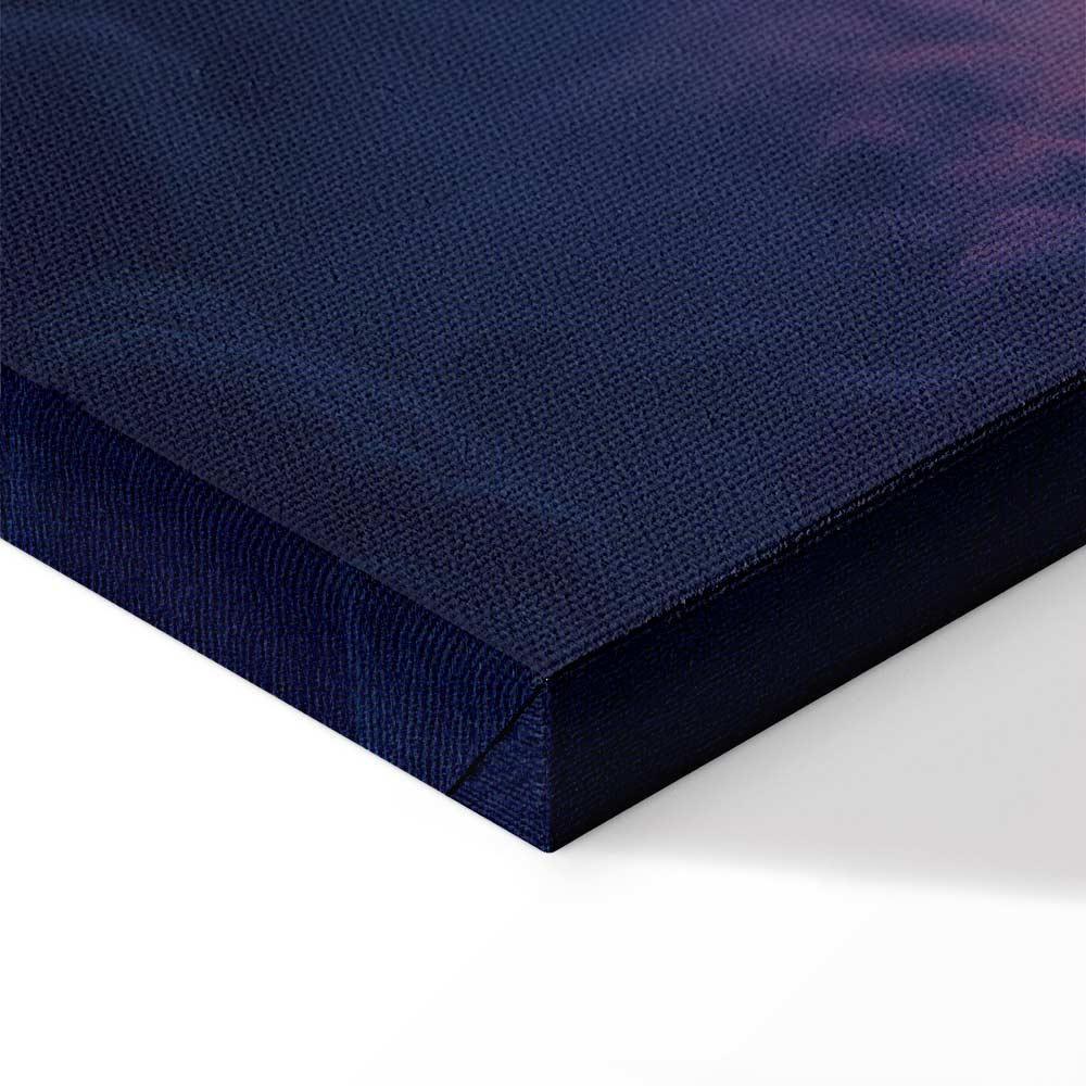 Leinwandbild - The Sun in Hiding: The Golden Face of the Sky Over a Cloudy Sea