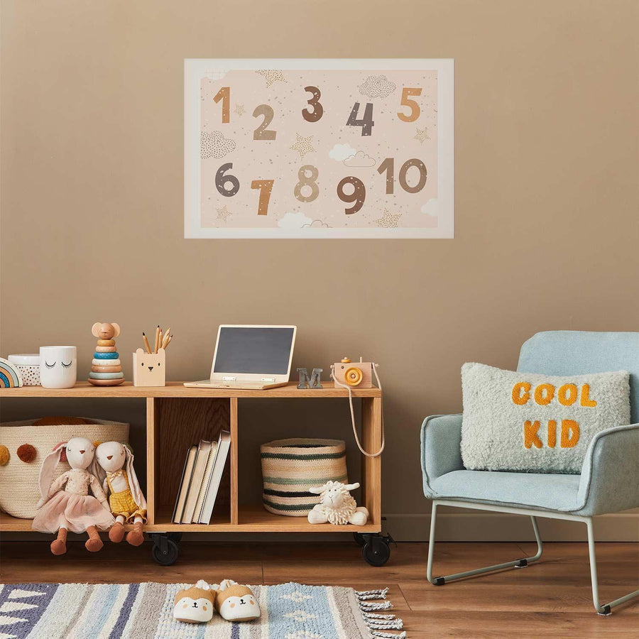 Poster - Numbers with Falling Snow Artgeist
