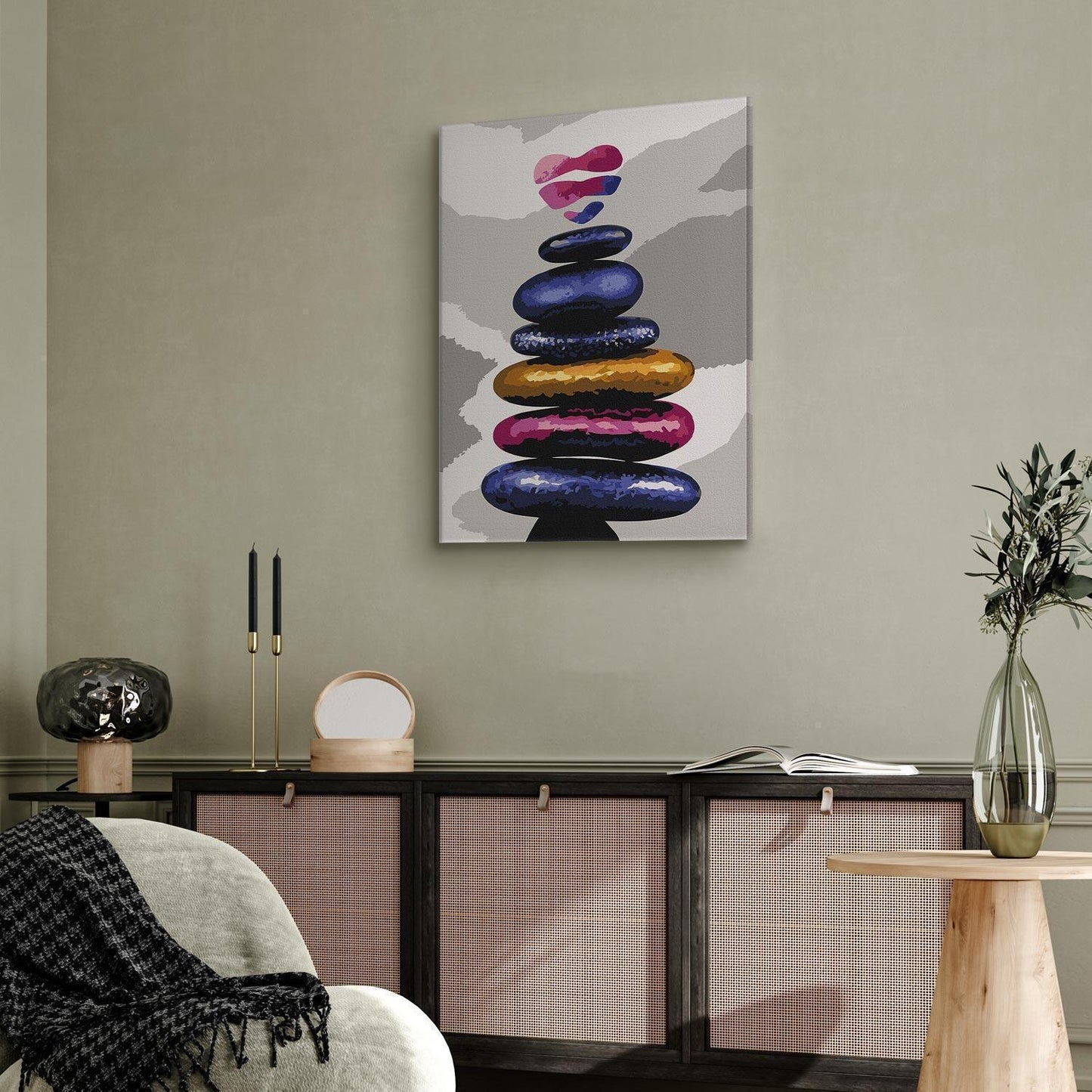 Malen nach Zahlen - Colored Pebbles