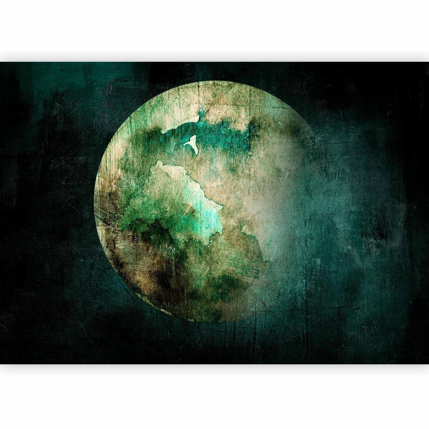 Fototapete Green Pangea – Grüner Planet mit moderner Ästhetik