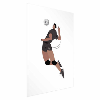 Poster - Volleyball Player on a Light Background - Illustration Artgeist