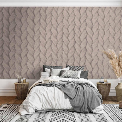 Fototapete Geflochtenes Muster – Strukturierte Flechtoptik in Naturtönen