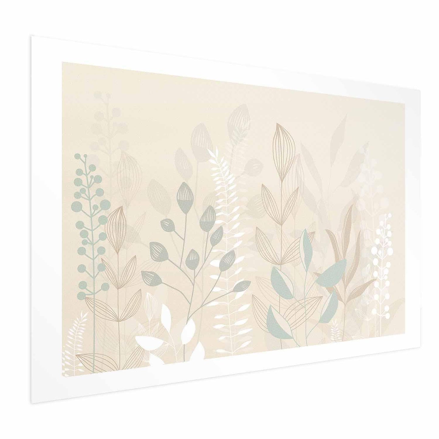 Poster - Pastel-Beige Meadow Artgeist