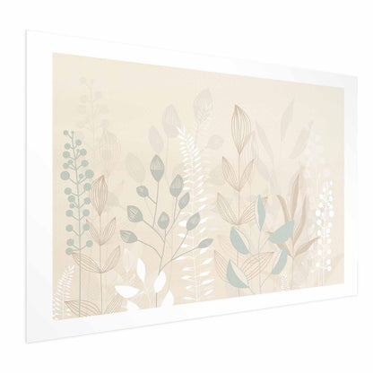 Poster - Pastel-Beige Meadow Artgeist