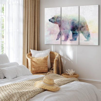 Leinwandbild - Lonely Bear (3 Parts)