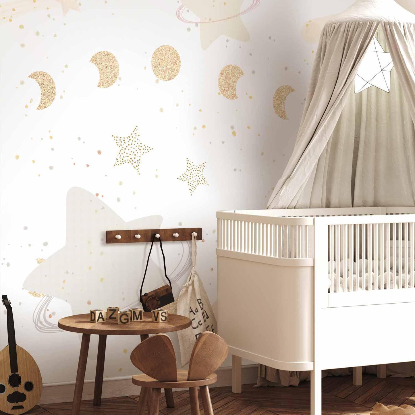 Fototapete - Phases of the Moon Among Stardust