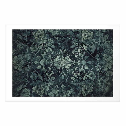 Poster - Carpet Ornaments in Emerald Shades