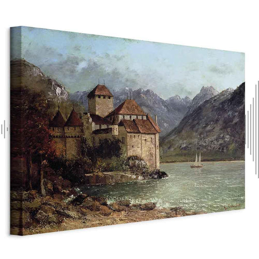 Leinwandbild - Gustave Courbet -Chillon Castle