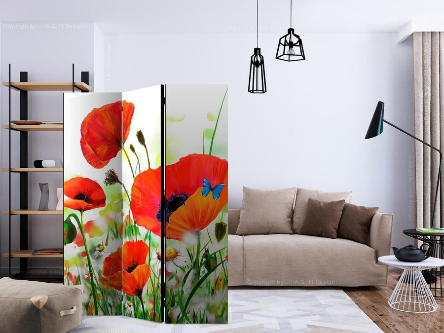 Paravent - Country poppies Artgeist