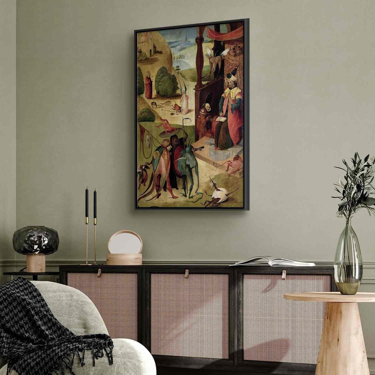 Leinwandbild - StJames and the Magician (Hieronim Bosch) Artgeist