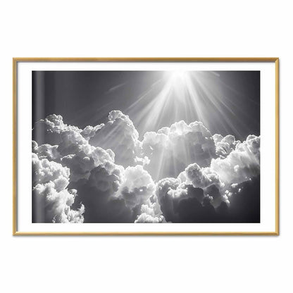 Poster - Hope in the Clouds: Inspiring Sun Rays – Awaken Emotions