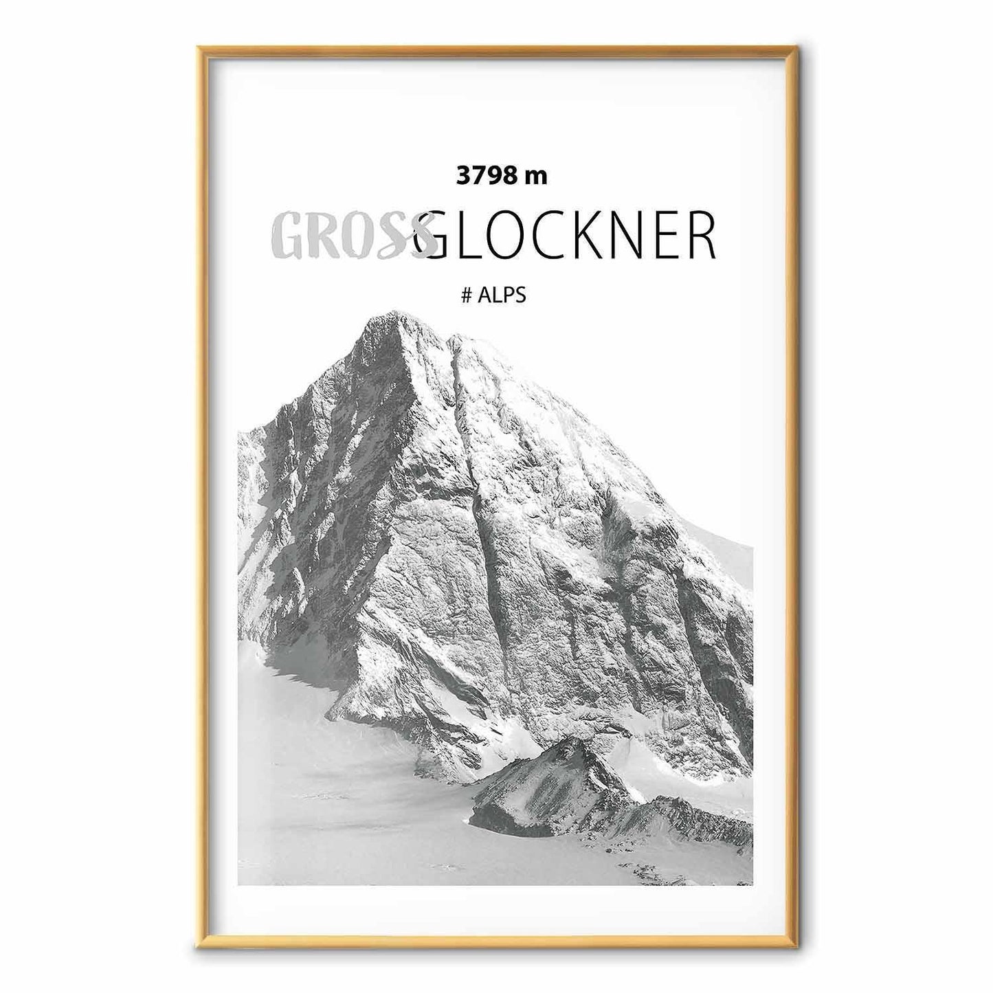 Poster - Majestic mountain peak Glosslockner mountain crown mountain landscape