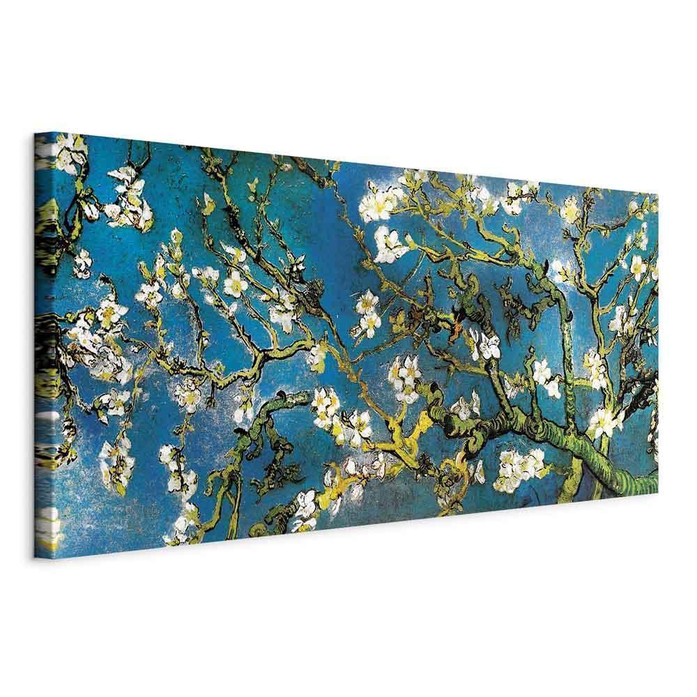 Leinwandbild Blühender Mandelzweig – Elegante Wanddeko in Pastellfarben